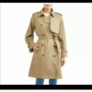 NWOT TEXTILE Elizabeth & James Khaki Trench Coat